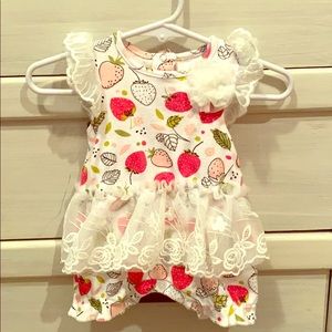 Laura Ashley Strawberry Onsie